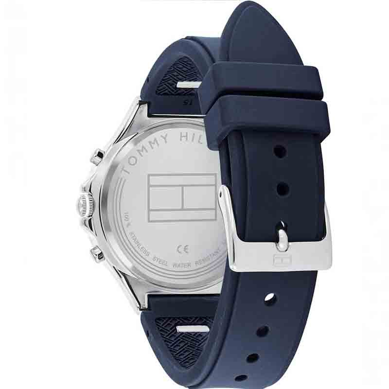  Shop Authentic Tommy Hilfiger Eve Chronograph Quartz Blue Dial Blue Rubber Strap Watch For Women - 1782281 - Luxxuri