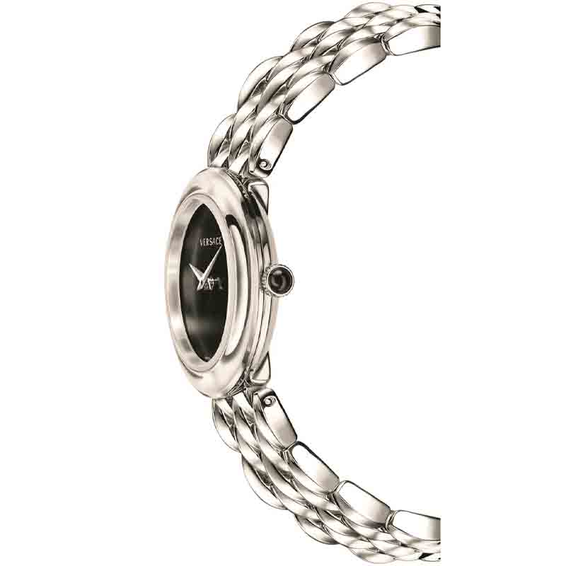  Shop Authentic Versace V-Flare Quartz Black Dial Silver Steel Strap Watch for Women - VEBN00618 - Luxxuri