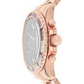 Michael Kors Everest Chronograph Black Dial Rose Gold Steel Strap Watch for Women - MK6972