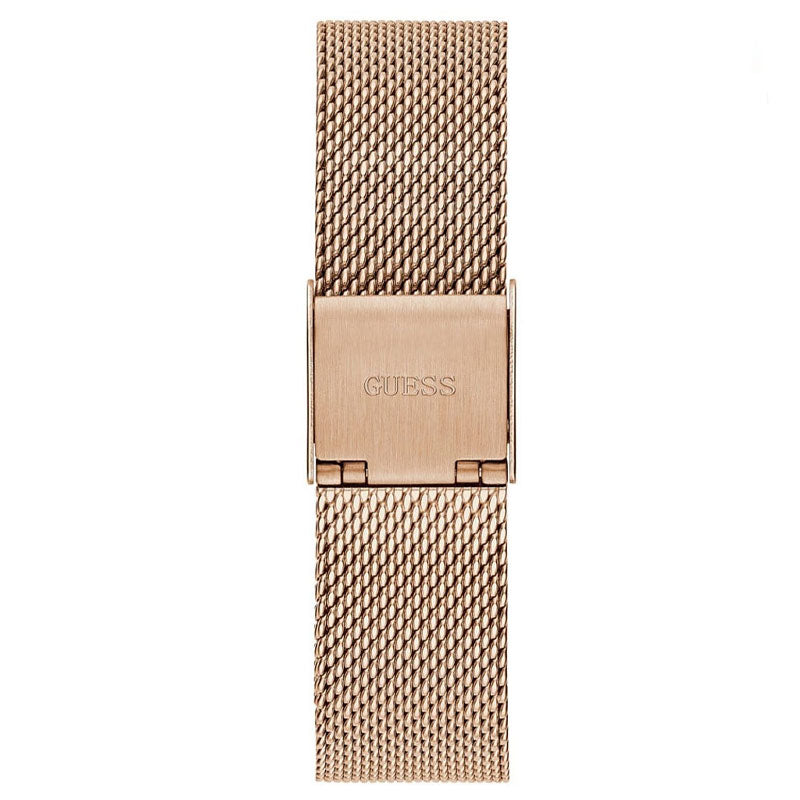 Shop Authentic Guess Tapestry Diamonds Rose Gold Dial Rose Gold Mesh Bracelet Watch for Women - GW0354L3 - Luxxuri