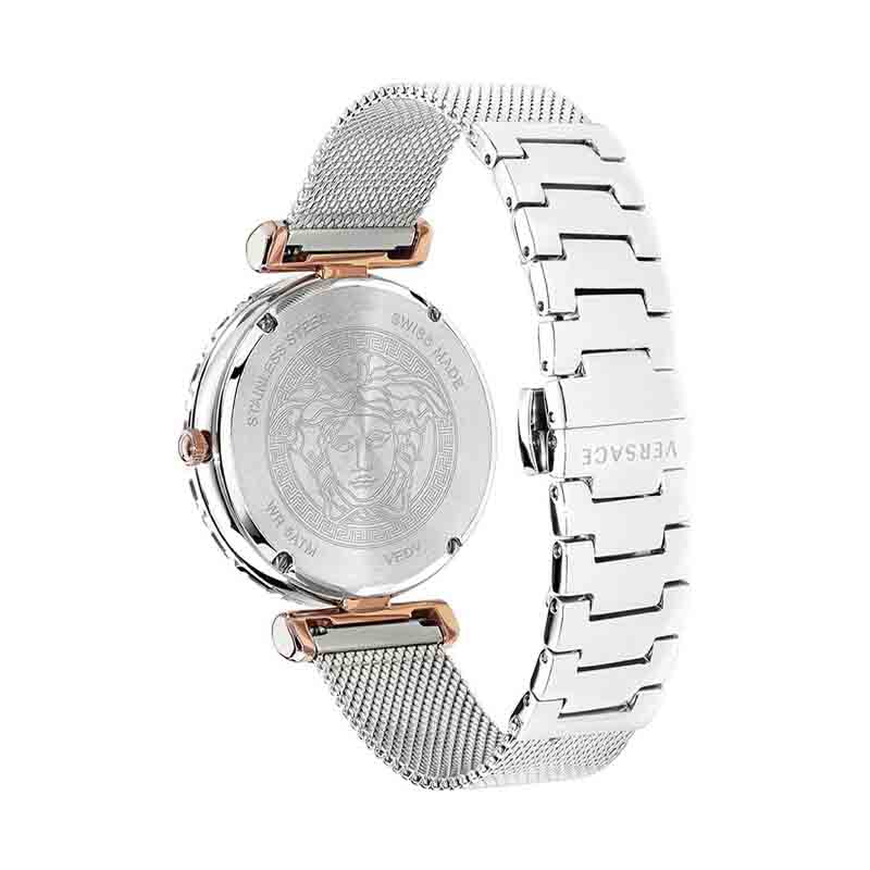  Shop Authentic Versace Palazzo Empire Silver Dial Silver Mesh Bracelet Watch for Women - VEDV00419 - Luxxuri
