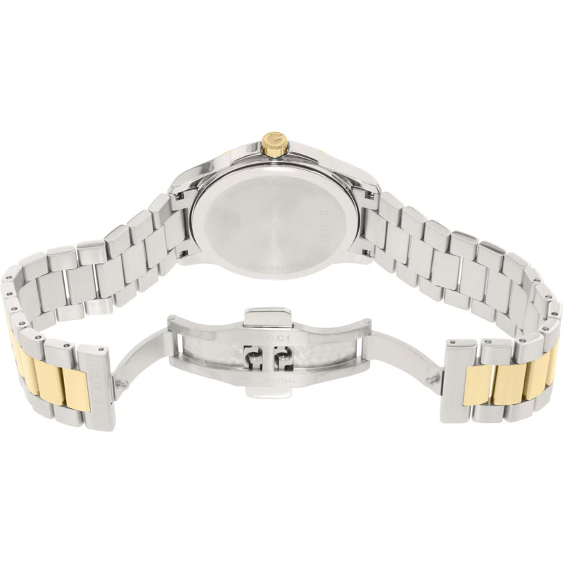  Shop Authentic Gucci G Timeless Quartz Silver Dial Two Tone Steel Strap Watch For Men - YA126450 - Luxxuri