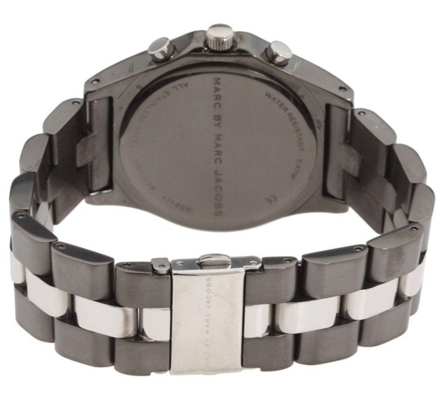  Shop Authentic Marc Jacobs Blade Chronograph Black Dial Two Tone Steel Strap Watch for Women - MBM3179 - Luxxuri
