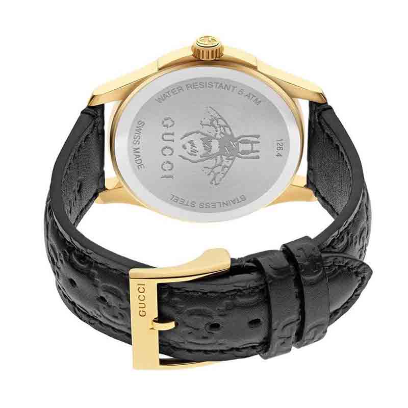  Shop Authentic Gucci G Timeless Quartz Black Dial Black Leather Strap Watch For Women - YA1264034A - Luxxuri