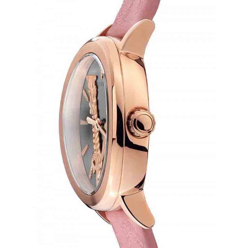  Shop Authentic Versace Virtus Quartz Grey Dial Pink Leather Strap Watch for Women - VEHC00319 - Luxxuri