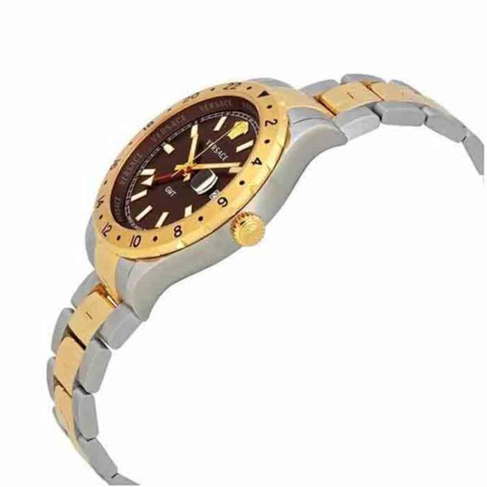  Shop Authentic Versace Hellenyium Quartz Brown Dial Two Tone Steel Strap Watch For Men - V11040015 - Luxxuri
