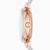 Shop Authentic Emporio Armani Gianni T-Bar Analog White Dial Two Tone Steel Strap Watch For Women - AR60019 - Luxxuri