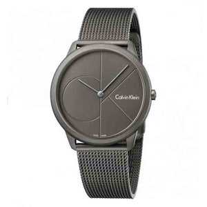  Shop Authentic Calvin Klein Minimal Grey Dial Grey Mesh Bracelet Watch for Men - K3M517P4 - Luxxuri