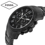  Shop Authentic Fossil Grant Chronograph Black Dial Black Steel Strap Watch for Men - FS4832 - Luxxuri