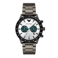  Shop Authentic Emporio Armani Mario Chronograph White Dial Black Steel Strap Watch For Men - AR11471 - Luxxuri