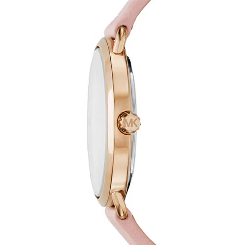  Shop Authentic Michael Kors Portia Quartz White Dial Pink Leather Strap Watch For Women - MK2659 - Luxxuri
