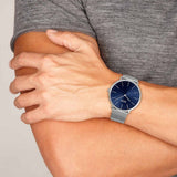  Shop Authentic Hugo Boss Horizon Quartz Blue Dial Silver Mesh Bracelet Watch For Men - 1513541 - Luxxuri