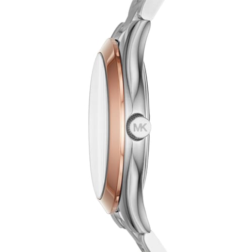 Fossil Jacqueline White Dial Two Tone Steel Strap Watch for Women - ES3844
