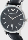  Shop Authentic Emporio Armani Renato Black Dial Leather Strap Watch For Men - AR2411 - Luxxuri