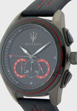 Shop Authentic Maserati Traguardo Chronograph Black Dial Black Leather Strap Watch for Men - R8871612023 - Luxxuri