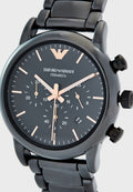  Shop Authentic Emporio Armani Luigi Ceramic Chronograph Black Dial Black Strap Watch For Men - AR1509 - Luxxuri