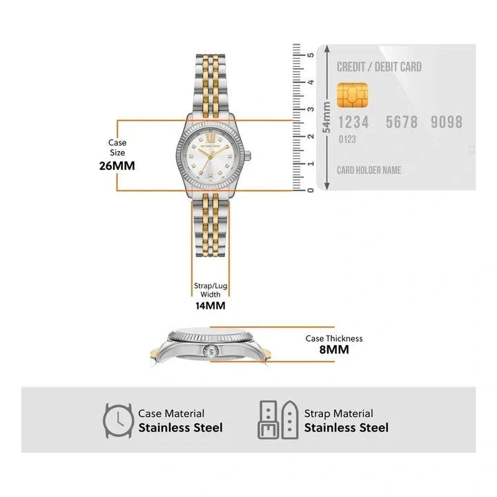  Shop Authentic Michael Kors Lexington Analog Silver Dial Two Tone Steel Strap Watch for Women - MK4740 - Luxxuri