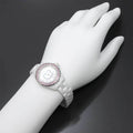  Shop Authentic Chanel J12 Quartz Diamonds Mother of Pearl White Dial White Steel Strap Watch for Women - J12 H3243 - Luxxuri