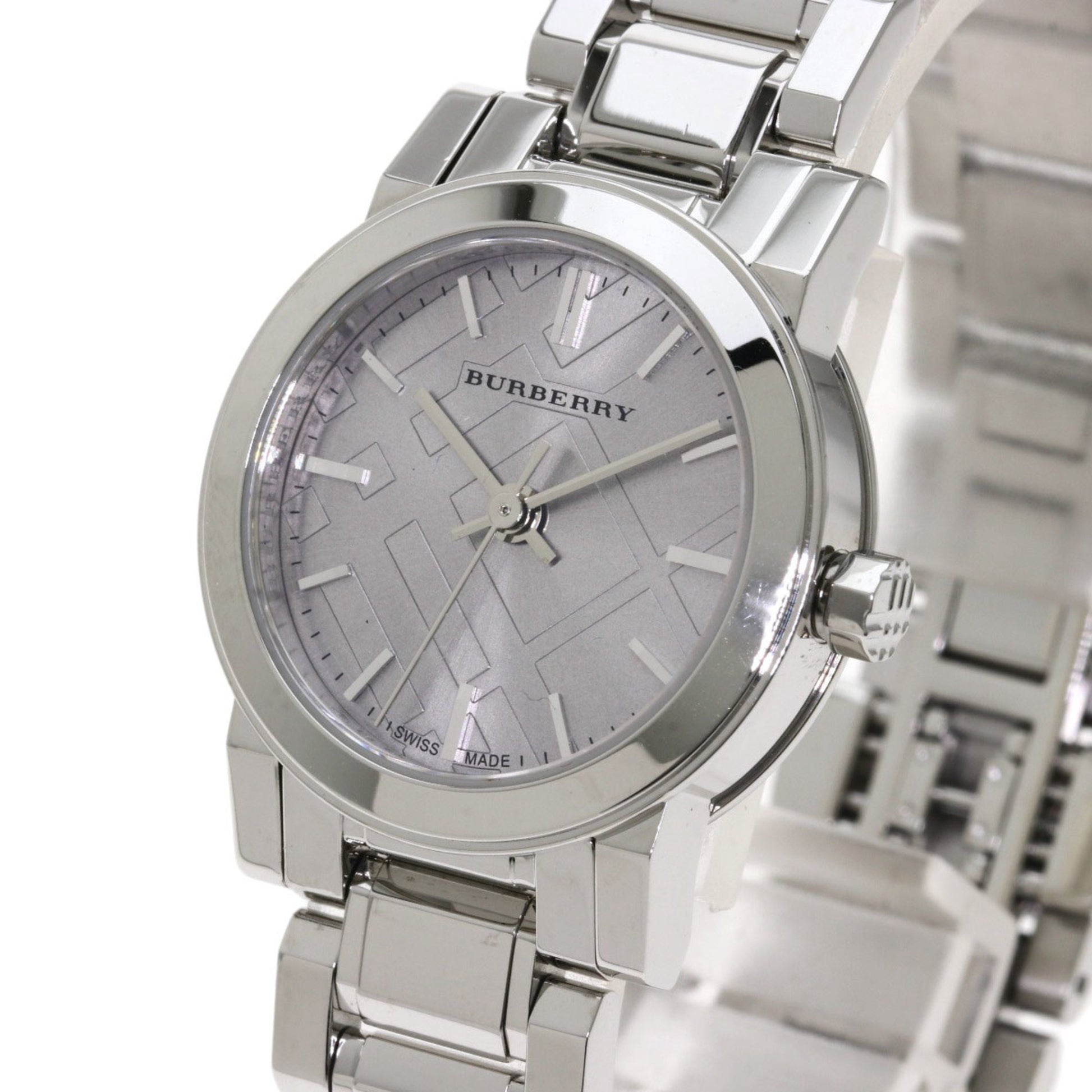 Shop Authentic Burberry The City Diamonds Silver Dial Silver Steel Strap Watch for Women - BU9229 - Luxxuri
