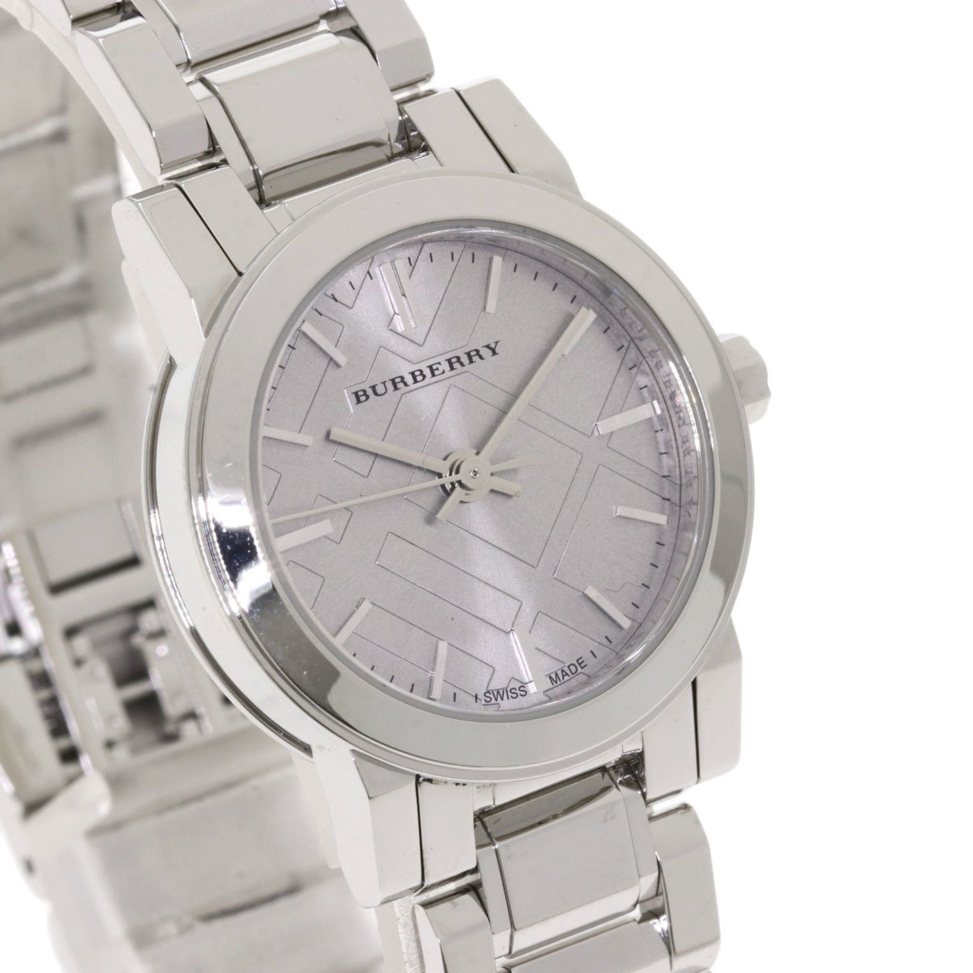  Shop Authentic Burberry The City Diamonds Silver Dial Silver Steel Strap Watch for Women - BU9229 - Luxxuri