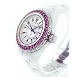  Shop Authentic Chanel J12 Sapphire Bezel Ceramic White Dial White Steel Strap Watch for Women - J12 H2010 - Luxxuri