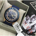  Shop Authentic Guess Maverick Blue Dial Blue Rubber Strap Watch for Men - W0485G1 - Luxxuri