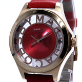  Shop Authentic Marc Jacobs Henry Skeleton Red Dial Red Leather Strap Watch for Women - MBM1338 - Luxxuri