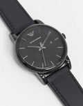  Shop Authentic Emporio Armani Classic Black Dial Black Leather Strap Watch For Men - AR1732 - Luxxuri