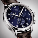  Shop Authentic Tissot Chrono XL Classic Blue Dial Brown Leather Strap Watch For Men - T116.617.16.047.00 - Luxxuri