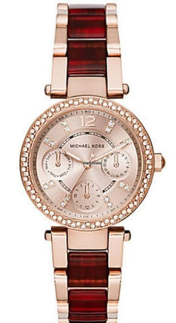  Shop Authentic Michael Kors Parker Rose Gold Dial Two Tone Steel Strap Watch for Women - MK6239 - Luxxuri