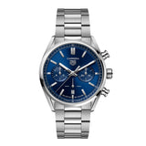  Shop Authentic Tag Heuer Carrera Chronograph Blue Dial Silver Steel Strap Watch for Men - CBN2011.BA0642 - Luxxuri