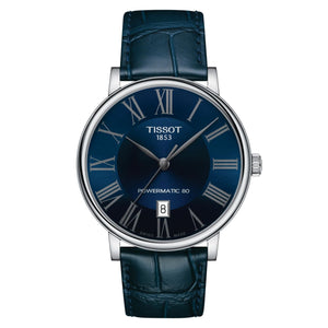  Shop Authentic Tissot Carson Premium Powermatic 80 Blue Dial Blue Leather Strap Watch For Men - T122.407.16.043.00 - Luxxuri