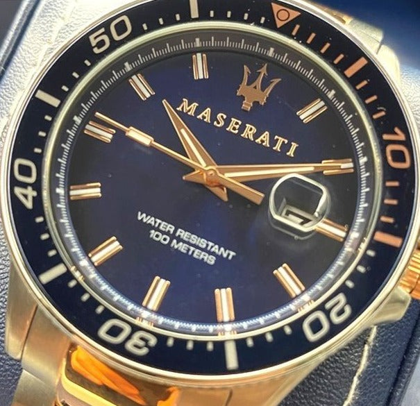  Shop Authentic Maserati SFIDA Quartz Blue Dial Stainless Steel 44mm Watch For Men - R8853140003 - Luxxuri