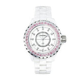  Shop Authentic Chanel J12 Sapphire Bezel Ceramic White Dial White Steel Strap Watch for Women - J12 H2010 - Luxxuri