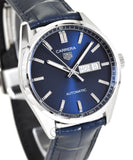  Shop Authentic Tag Heuer Carrera Day Date Blue Dial Blue Leather Strap Watch for Men - WBN2012.FC6502 - Luxxuri