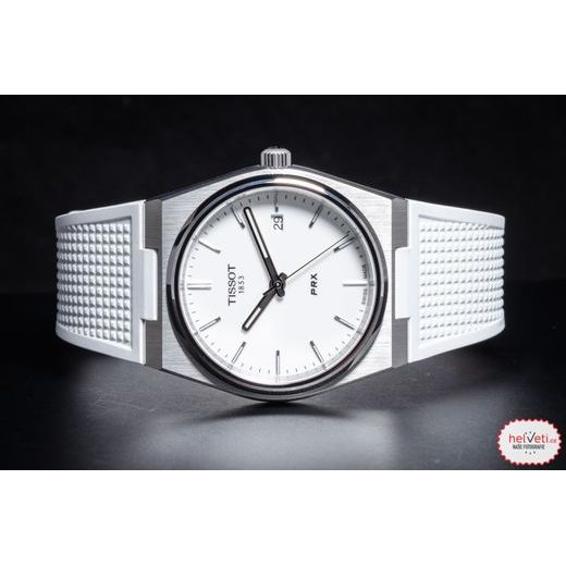Tissot PRX 40 White Dial White Rubber Strap Watch For Men -  T137.410.17.011.00