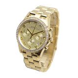  Shop Authentic Marc Jacobs Henry Chronograph Gold Dial Gold Steel Strap Watch for Women - MBM3105 - Luxxuri