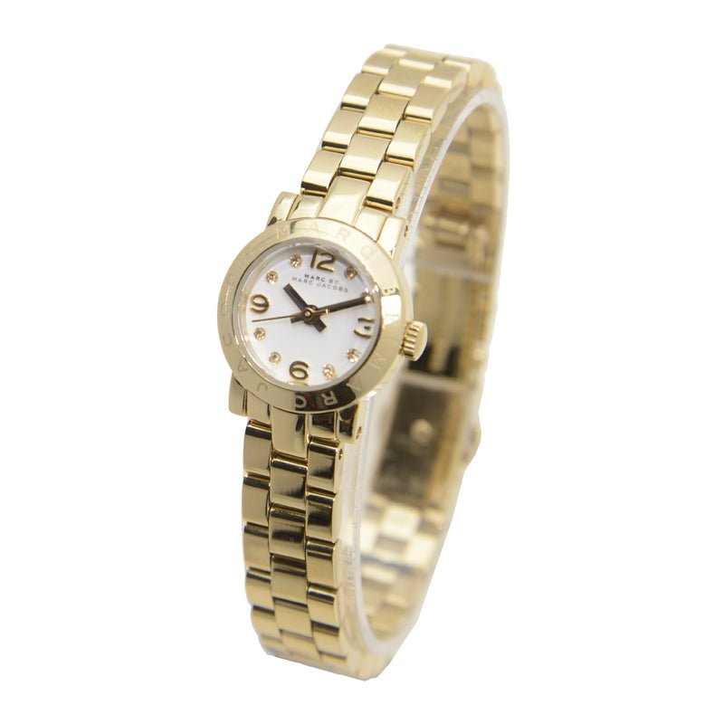  Shop Authentic Marc Jacobs Amy Dinky White Dial Gold Steel Strap Watch for Women - MBM3226 - Luxxuri