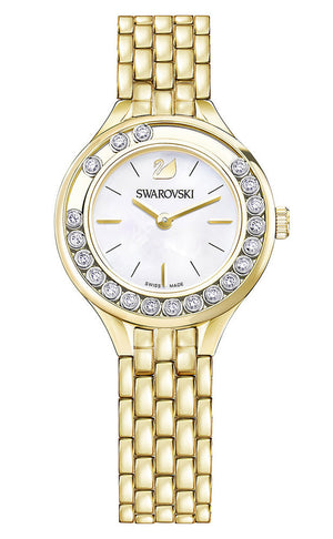  Shop Authentic Swarovski Lovely Crystals White Dial Gold Steel Strap Watch for Women - 5242895 - Luxxuri