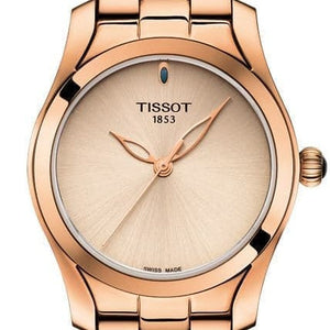  Shop Authentic Tissot T Wave Cream Dial Rose Gold Steel Strap Watch For Women - T112.210.33.451.00 - Luxxuri
