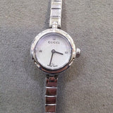  Shop Authentic Gucci Diamantissima Quartz Diamonds White Dial Silver Steel Strap Watch For Women - YA141503 - Luxxuri