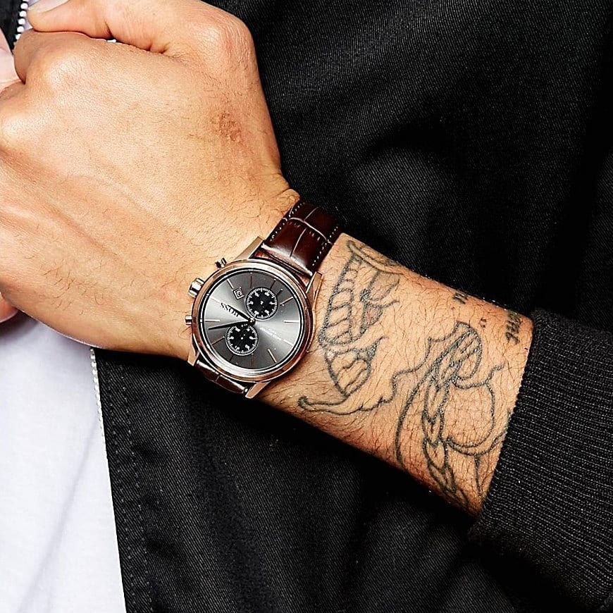  Shop Authentic Hugo Boss Jet Grey Dial Brown Leather Strap Watch for Men - 1513281 - Luxxuri