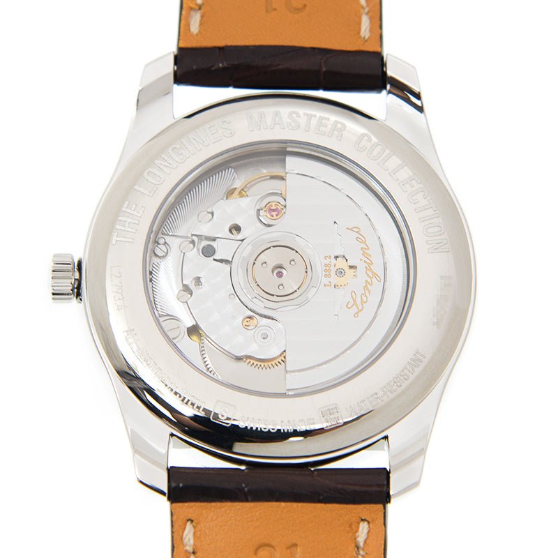  Shop Authentic Longines Master Collection Automatic 40mm White Dial Brown Leather Strap Watch for Men - L2.793.4.77.3 - Luxxuri