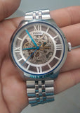  Shop Authentic Fossil Townsman Automatic Skeleton Silver Dial Silver Steel Strap Watch for Men - ME3044 - Luxxuri