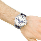  Shop Authentic Fossil Nate Chronograph White Dial Blue Leather Strap Watch for Men - JR1480 - Luxxuri