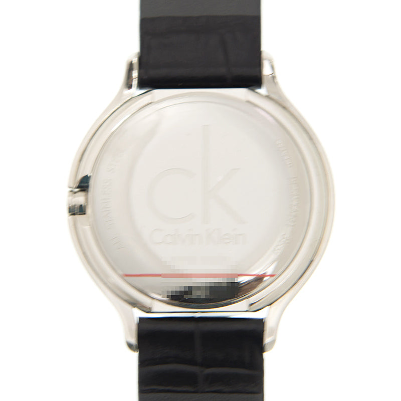  Shop Authentic Calvin Klein Skirt Black Dial Black Leather Strap Watch for Women  - K2U231C1 - Luxxuri