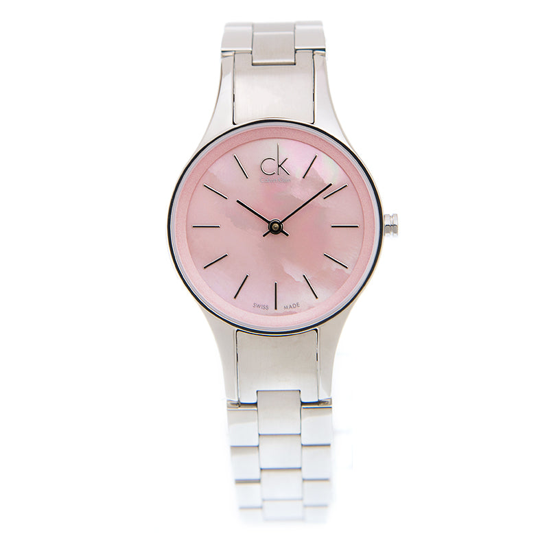  Shop Authentic Calvin Klein Simplicity Pink Dial Silver Steel Strap Watch for Women - K432314E - Luxxuri