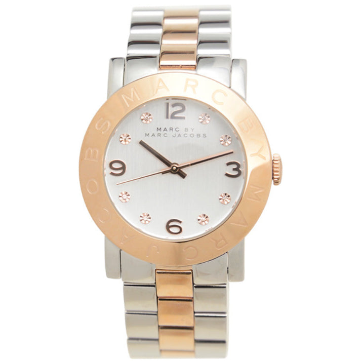  Shop Authentic Marc Jacobs Amy Silver Dial Two Tone Steel Strap Watch for Women - MBM3194 - Luxxuri