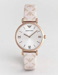  Shop Authentic Emporio Armani Gianni T Bar Analog Silver Dial Beige Leather Strap Watch For Women - AR11127 - Luxxuri