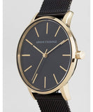  Shop Authentic Armani Exchange Lola Three Hand Black Dial Black Mesh Strap Watch For Women - AX5548 - Luxxuri